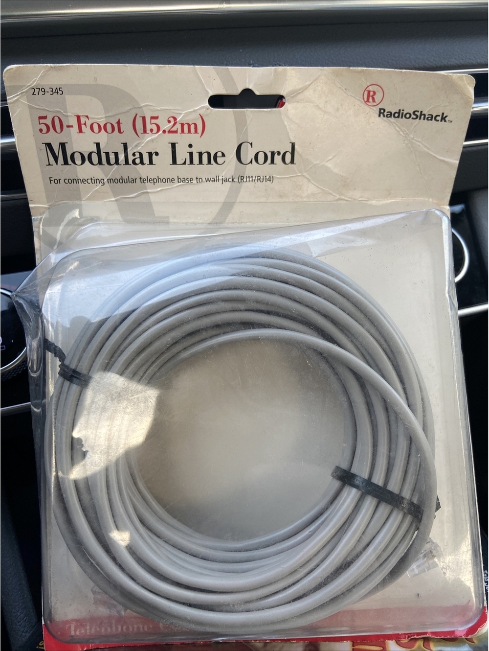 Radio Shack 50' Modular Line Cord Only, No Plugs RCA TP050 New In package